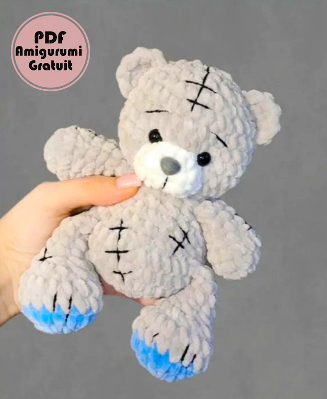 Amigurumi Ours Bory pour Débutants Modèle Gratuit (2)