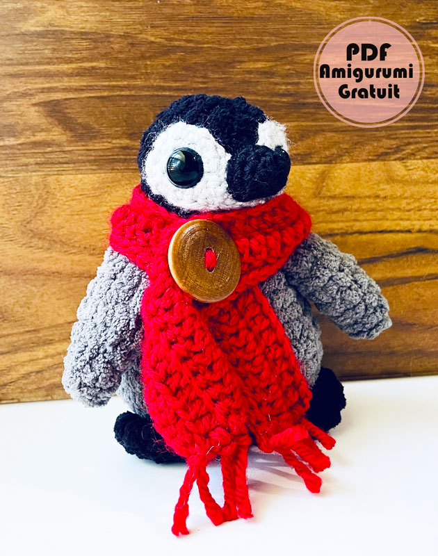 Bébé Pingouin avec écharpe au Crochet PDF Tuto Français (2)