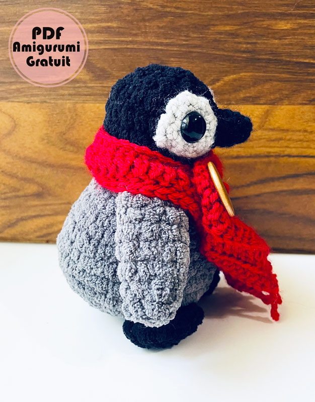 Bébé Pingouin avec écharpe au Crochet PDF Tuto Français (3)