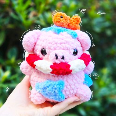 Cochon de Plage au Crochet Modèle PDF Étape par Étape (1)