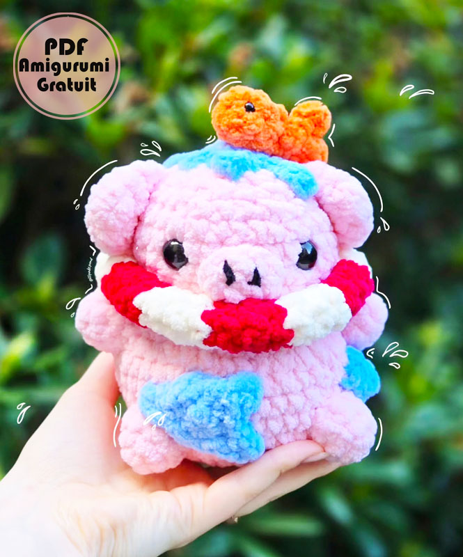 Cochon de Plage au Crochet Modèle PDF Étape par Étape (3)