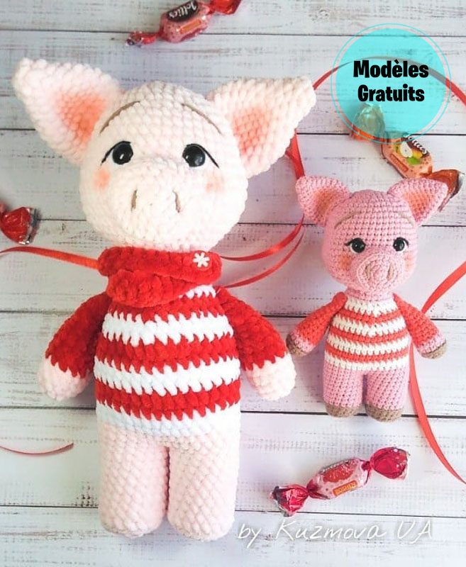 Cochon de velours en peluche Amigurumi Modèle Gratuit (2)