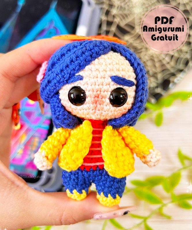 Coraline Poupée Amigurumi PDF Modèle Étape par Étape (2)