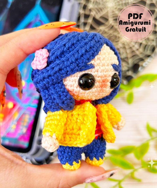 Coraline Poupée Amigurumi PDF Modèle Étape par Étape (3)