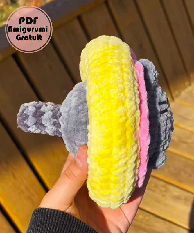 Donut Chat en Peluche au Crochet Patron Tuto Français (1)