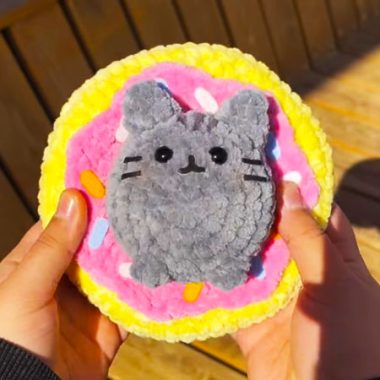 Donut Chat en Peluche au Crochet Patron Tuto Français (3)