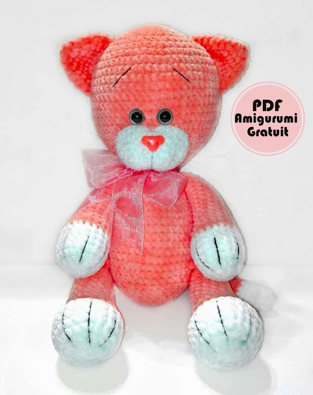 Faisons un Grand Chat Amigurumi Tout Doux à Pattes (2)
