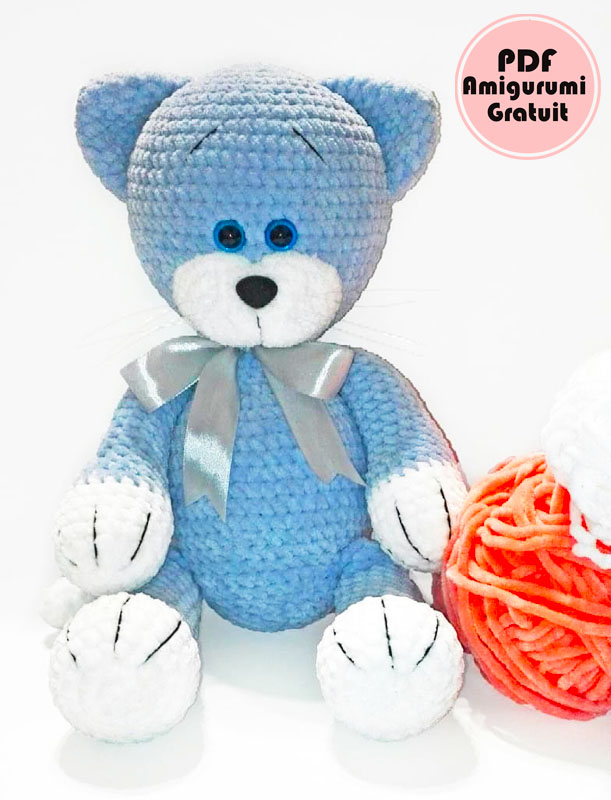 Faisons un Grand Chat Amigurumi Tout Doux à Pattes (3)