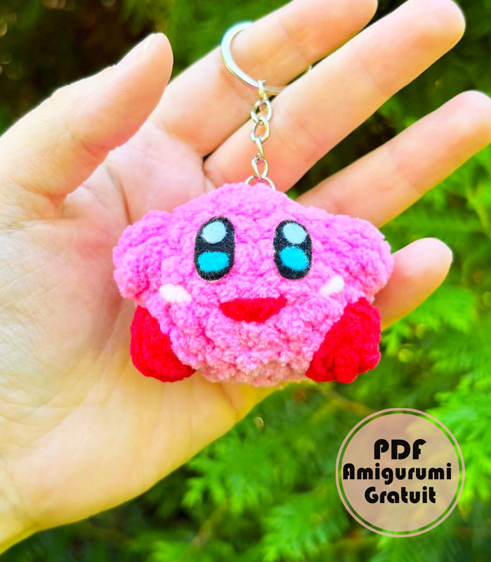 Kirby et Waddle Dee Porte-clés Amigurumi PDF Modèle (3)