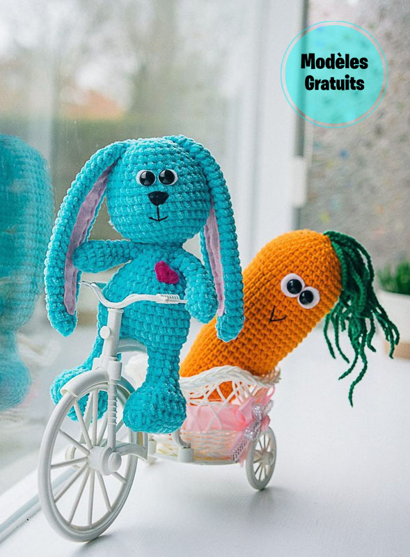 Lapin à la carotte au Crochet Amigurumi Modèle Gratuit (2)