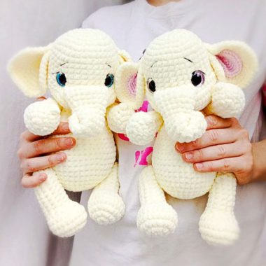 Les éléphants Penny et Renny au Crochet Modèle Gratuit (2)