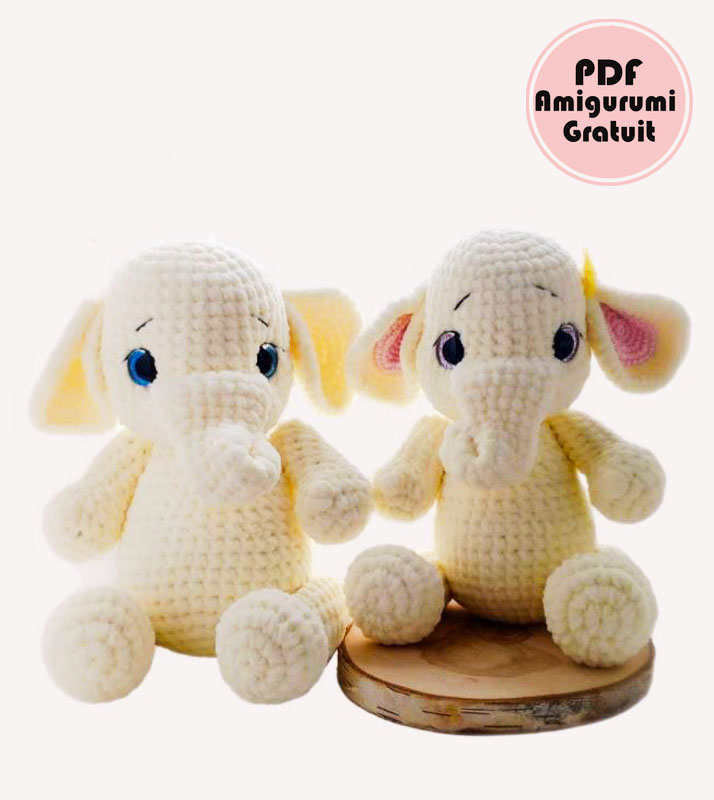 Les éléphants Penny et Renny au Crochet Modèle Gratuit (3)