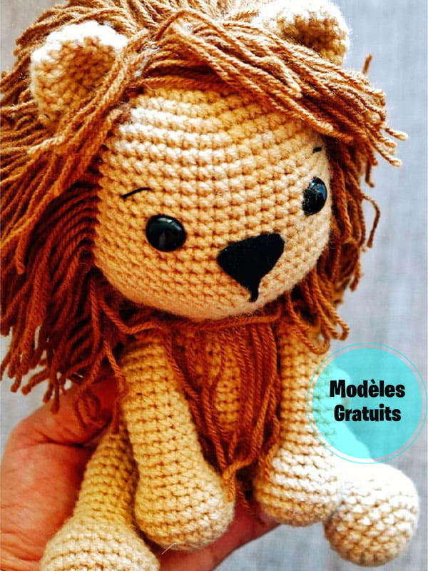 Lion mignon Amigurumi PDF Patron au crochet gratuit - Amigurumibox