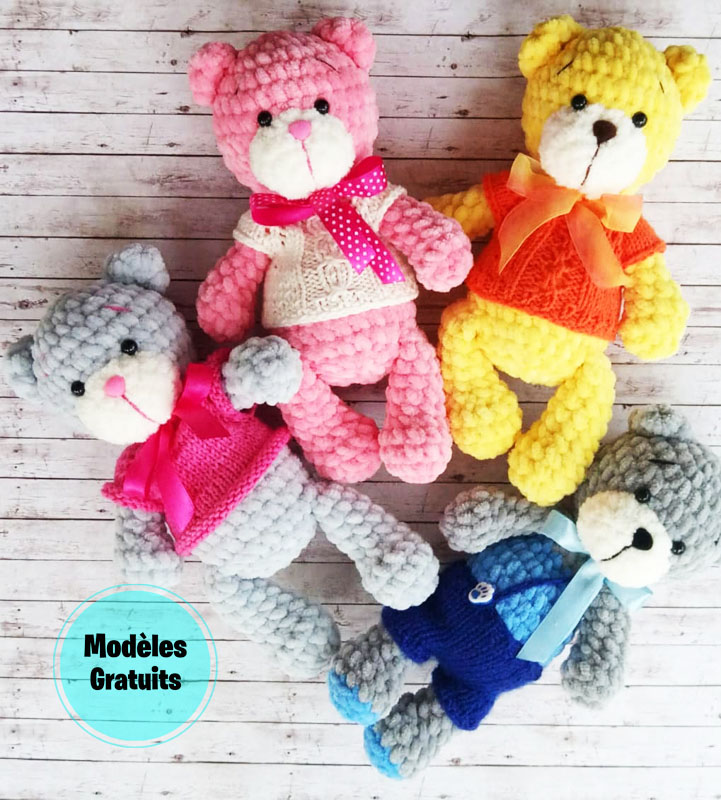 Ours Doux ours au Crochet Amigurumi Modèle Gratuit (1)