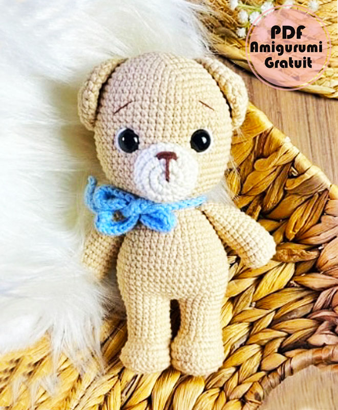 Ours avec Foulard Amigurumi PDF Modèle Gratuit (2)