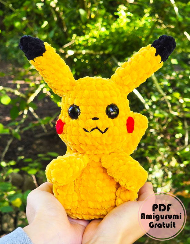 Pikachu Pokemon au Crochet Patron Gratuit Étape par Étape (3)