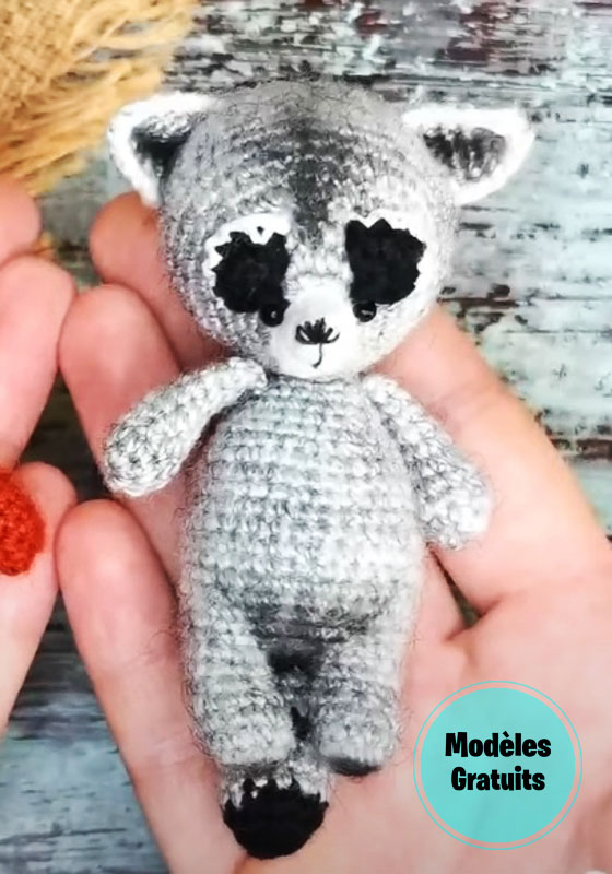 Raton laveur Amigrumi modèle au crochet gratuit (1)
