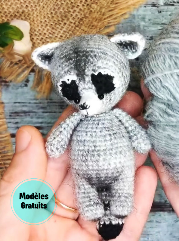 Raton laveur Amigrumi modèle au crochet gratuit (2)