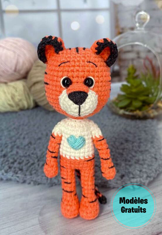 Thomas le Tigre Amigurumi modèle de crochet gratuit (2)