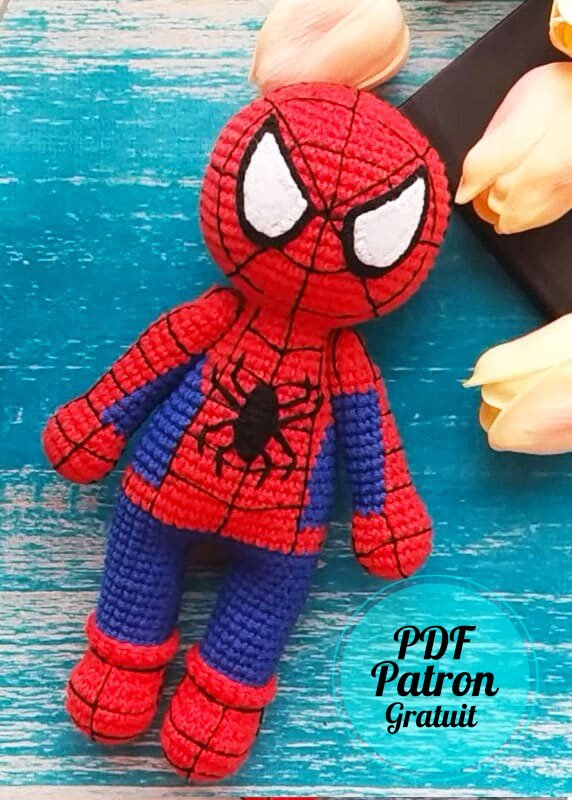 L'Homme araignée (Spiderman) Amigurumi PDF Modèle Gratuit