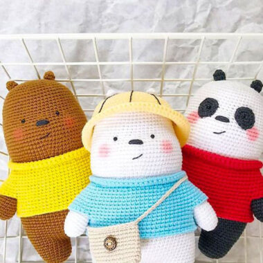Ours de Glace Avec Des Tenues Amigurumi PDF Modèle Gratuit (1)