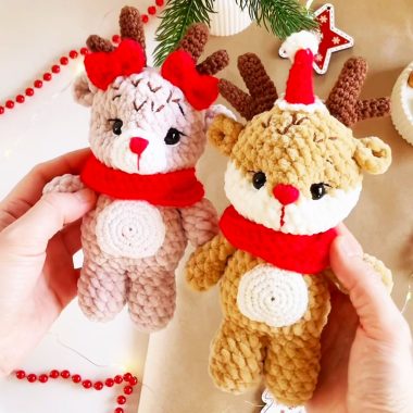 Renne garçon et fille Amigurumi Modèle Étape par Étape (1)