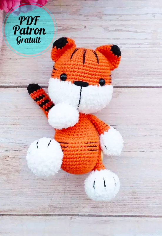 Bébé Tigre Amigurumi Modèle PDF Gratuit au Crochet (3)