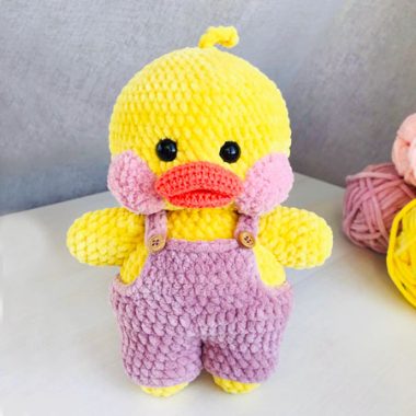 Canard Lalafanfan en Salopette Amigurumi Patron Gratuit (1)