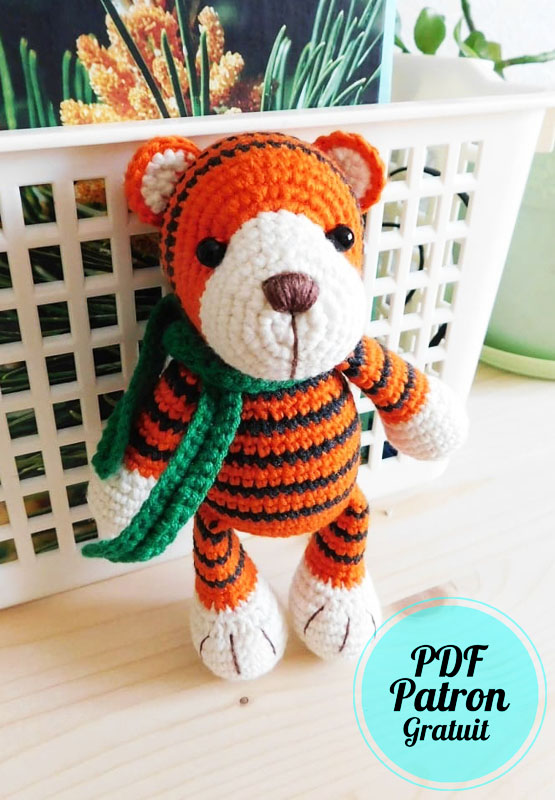 Tigre doux Amigurumi PDF Modèle Gratuit au Crochet (2)
