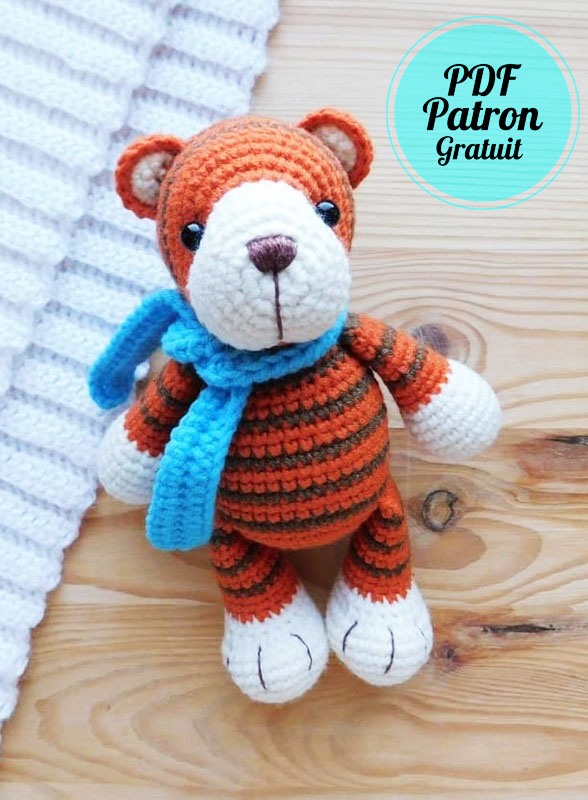 Tigre doux Amigurumi PDF Modèle Gratuit au Crochet (4)