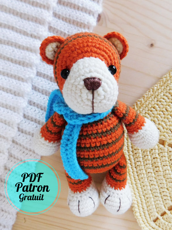 Tigre doux Amigurumi PDF Modèle Gratuit au Crochet (5)