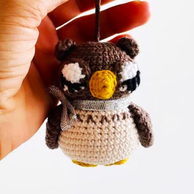 Chouette Sherly Porte-clés Amigurumi Patron Gratuit (1)