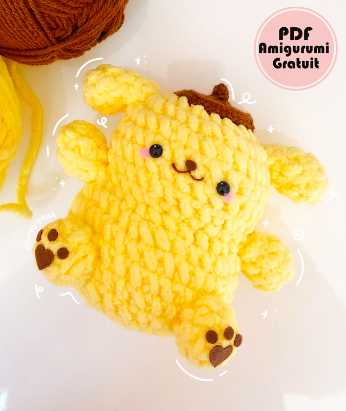 Pompurin Golden Retriever au crochet Modèle Gratuit (2)