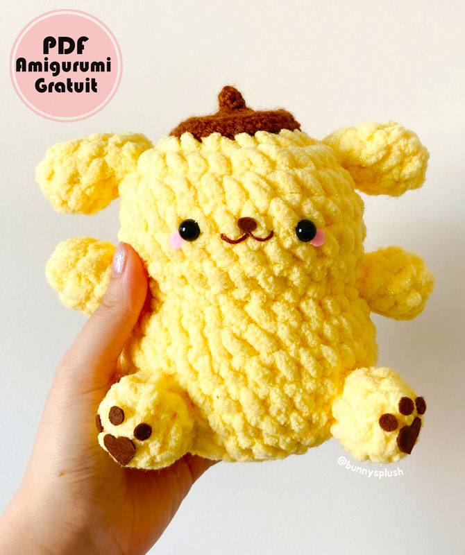Pompurin Golden Retriever au crochet Modèle Gratuit (3)