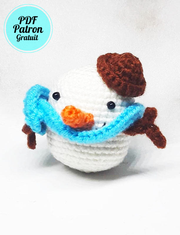 Bébé bonhomme de neige Amigurumi PDF Patron Gratuit (3)