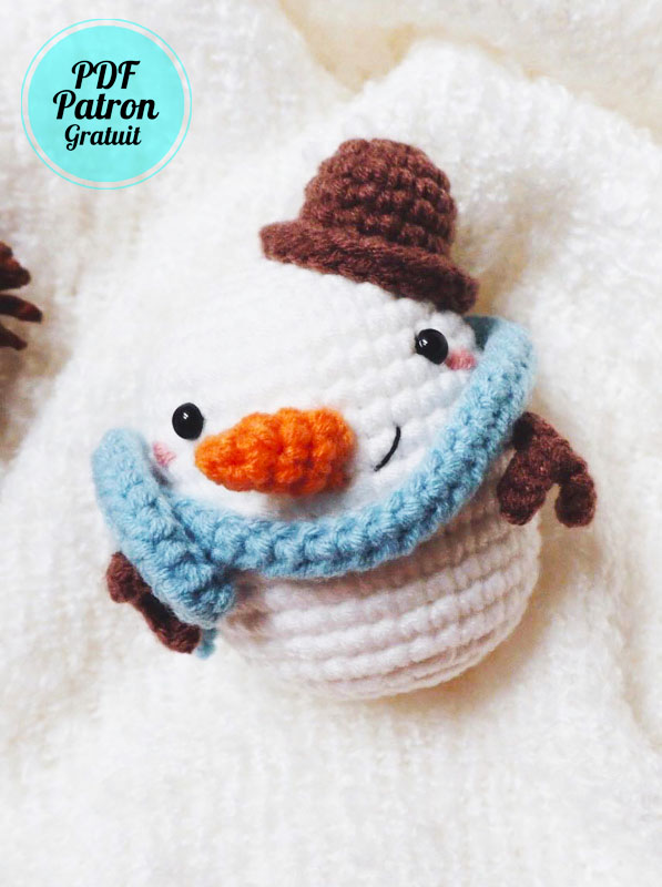Bébé bonhomme de neige Amigurumi PDF Patron Gratuit (4)