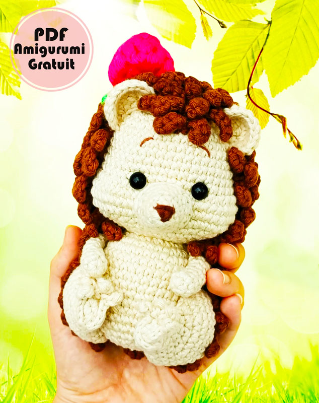 Hérisson avec Framboise Amigurumi Modèle Étape par Étape (1)