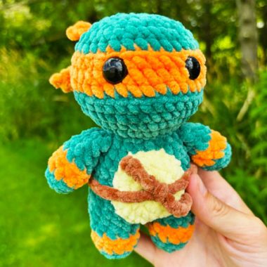 Poupée Tortue Ninja Amigurumi Patron Étape par Étape (1)