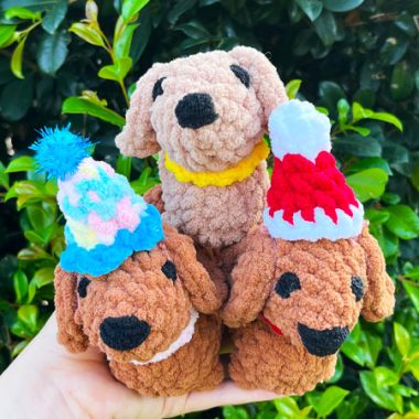 Petit Chiot de Noël Amigurumi PDF Modèle Gratuit 3