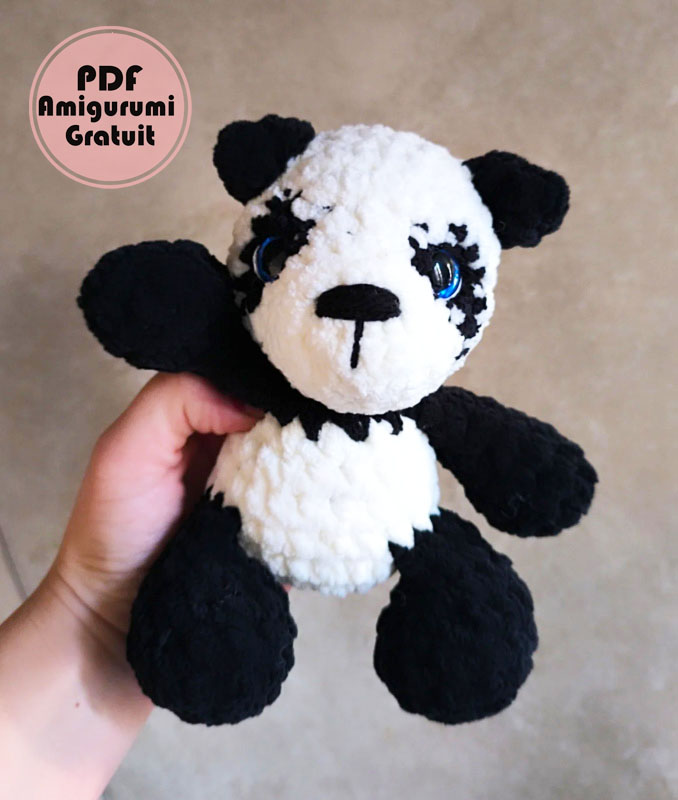 Grand Panda en Peluche Modèle Amigurumi Étape par Étape (3)