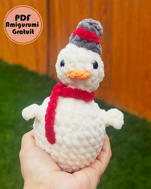 Modèle d’Amigurumi Canard de Neige pour Débutants (2)