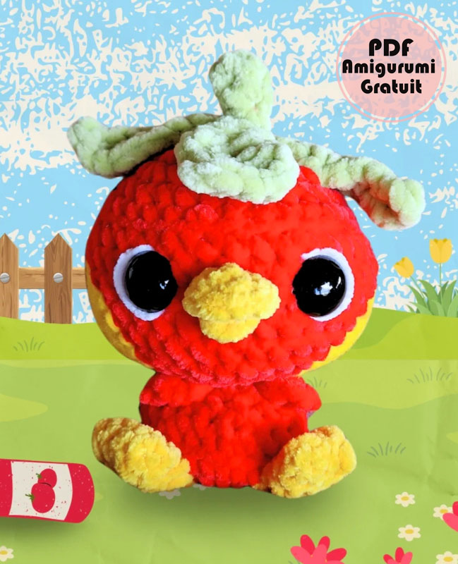 Amigurumi Canard Tomate Modèle PDF Gratuit (2)