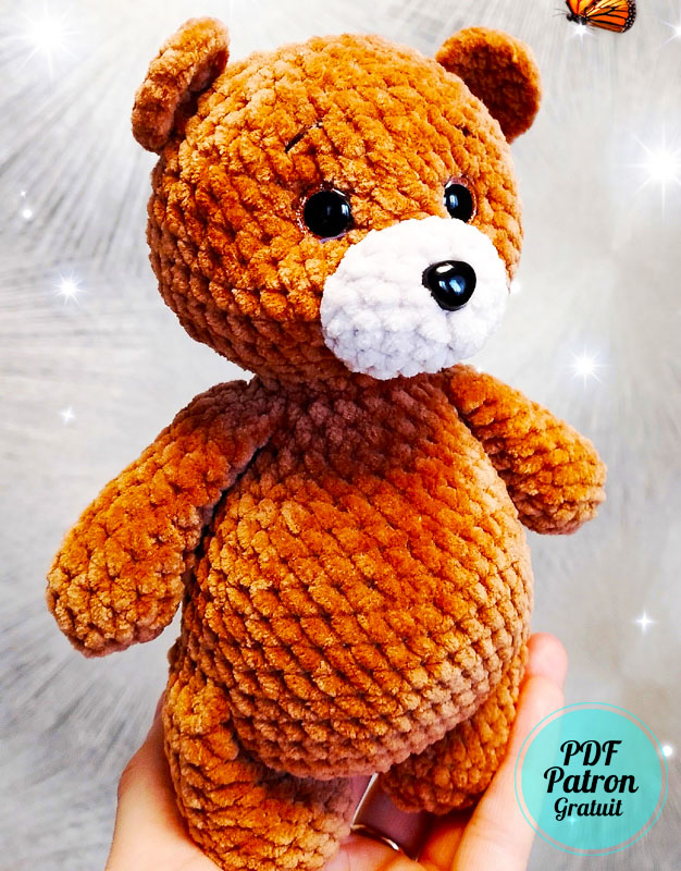 Freddy l'ours brun Amigurumi PDF Patron Gratuit (1)