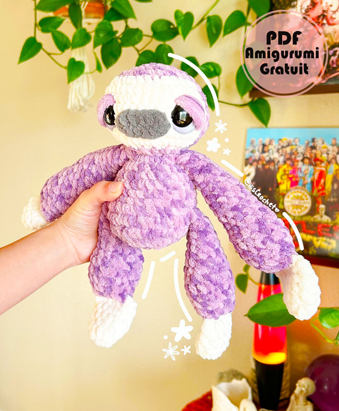 Paresseux en Peluche au Crochet Modèle PDF Gratuit (2)