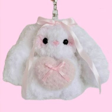 Porte-clés Lapin Fluffy Amigurumi Patron PDF Gratuit (1)