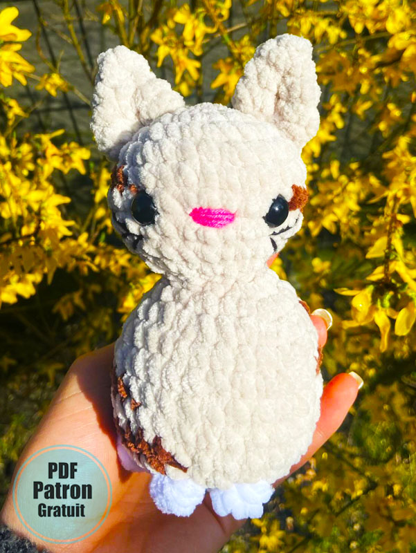 Jim Chat en Peluche Assis au Crochet Français (2)