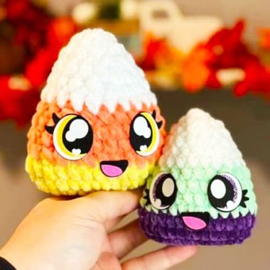 Bonbon de Maïs Porte-clés au Crochet Modèle PDF Gratuit (1)