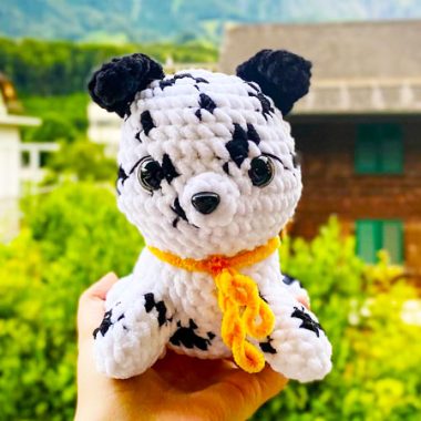 Chien Dalmatien en peluche au Crochet Patron Français (1)