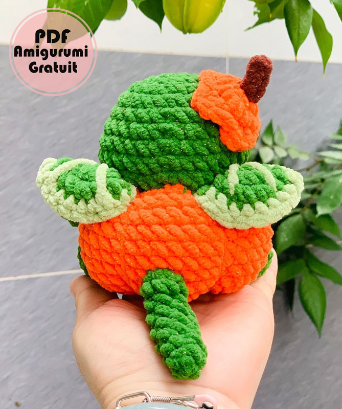 Petit Citrouille Dragon au Crochet PDF Tuto Français (3)