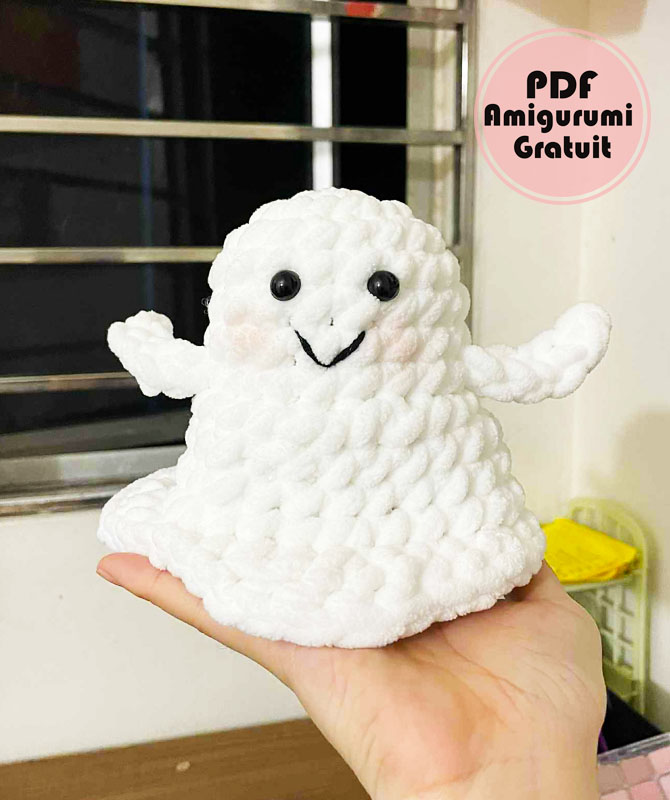 Fantôme au Crochet avec Trois Options de Chapeau Patron (3)